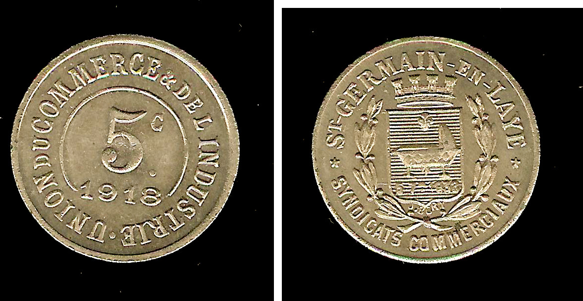 Union du Commerce Saint-Germain-en-Laye 5 centimes SPL